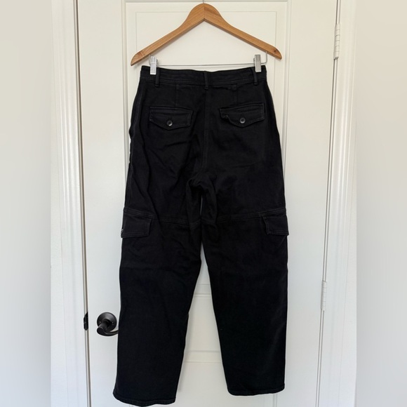 Aritzia Wilfred Free Cargo Pants Black Wide Leg Y2K Utility High Waist - Picture 4 of 8